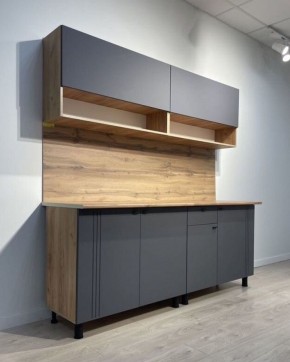 Кухонный гарнитур «Монако» 2.0 м Серия 2 МДФ с фрезеровкой (Дуб Золотой/Графит) в Добрянке - dobryanka.ok-mebel.com | фото 4