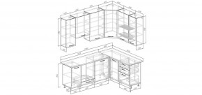 Кухонный гарнитур Старое Дерево 2200*1600 h950 (Стол. 26мм) в Добрянке - dobryanka.ok-mebel.com | фото 2