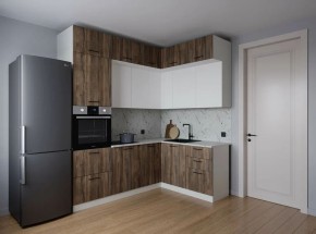 Кухонный гарнитур Старое Дерево 2200*1700 (Стол. 38мм) в Добрянке - dobryanka.ok-mebel.com | фото