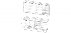 Кухонный гарнитур Старое Дерево 2200 h950 (Стол. 26мм) в Добрянке - dobryanka.ok-mebel.com | фото 2