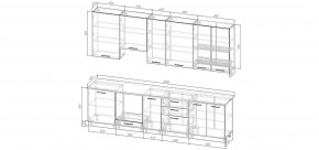 Кухонный гарнитур Старое Дерево 3000 h950 (Стол. 26мм) в Добрянке - dobryanka.ok-mebel.com | фото 2