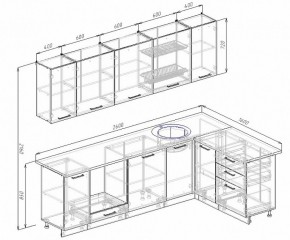 Кухонный гарнитур угловой Бланка 2600х1600 (Стол. 26мм) в Добрянке - dobryanka.ok-mebel.com | фото 2