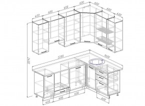 Кухонный гарнитур угловой Демо 2200х1600 (Стол. 38мм) в Добрянке - dobryanka.ok-mebel.com | фото 2