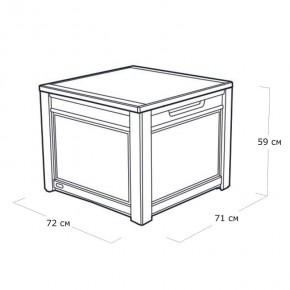Квадратный сундук Cube Rattan 208 л в Добрянке - dobryanka.ok-mebel.com | фото 4