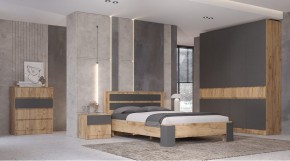 ЛЕНОРА Спальный гарнитур (модульный) графит в Добрянке - dobryanka.ok-mebel.com | фото