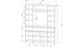 ЛЕНОРА Спальный гарнитур (модульный) графит в Добрянке - dobryanka.ok-mebel.com | фото 9