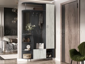 ЛИКА №2 Прихожая ЛДСП (графит/дуб крафт белый) в Добрянке - dobryanka.ok-mebel.com | фото