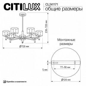 Люстра на штанге Citilux ELAN CL241171 в Добрянке - dobryanka.ok-mebel.com | фото 12