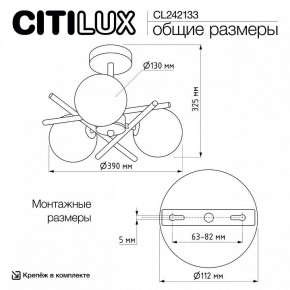 Люстра на штанге Citilux Ronny CL242133 в Добрянке - dobryanka.ok-mebel.com | фото 7