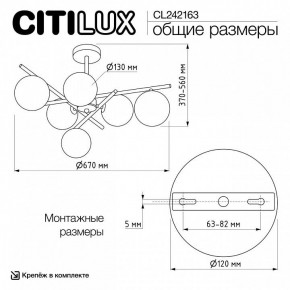 Люстра на штанге Citilux RONNY CL242163 в Добрянке - dobryanka.ok-mebel.com | фото 12