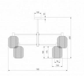Люстра на штанге Eurosvet Voile 30191/6 черный в Добрянке - dobryanka.ok-mebel.com | фото 3