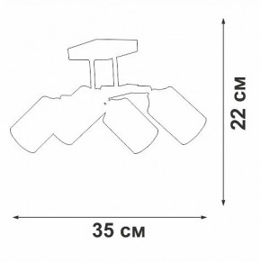 Люстра на штанге Vitaluce V2833 V2833-1/4PL в Добрянке - dobryanka.ok-mebel.com | фото 4