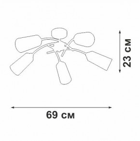 Люстра на штанге Vitaluce V2850 V2850-1/5PL в Добрянке - dobryanka.ok-mebel.com | фото 5