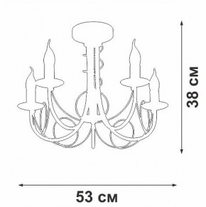Люстра на штанге Vitaluce V3035 V3035-0/5PL в Добрянке - dobryanka.ok-mebel.com | фото 3
