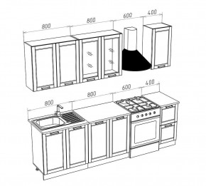 МИЛАНО Кухонный гарнитур 2,0 м Компоновка №1 (Орех) в Добрянке - dobryanka.ok-mebel.com | фото 3