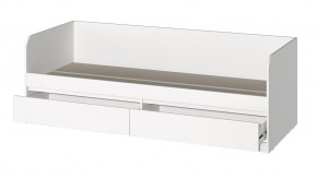 МС "Хилтон" Кровать 0,8 (Белый текстурный) в Добрянке - dobryanka.ok-mebel.com | фото 2