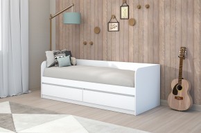 МС "Хилтон" Кровать 0,8 (Белый текстурный) в Добрянке - dobryanka.ok-mebel.com | фото 3