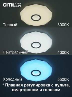 Накладной светильник Citilux Диамант Смарт CL713A30G в Добрянке - dobryanka.ok-mebel.com | фото 4