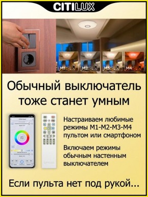 Накладной светильник Citilux Диамант Смарт CL713A30G в Добрянке - dobryanka.ok-mebel.com | фото 6