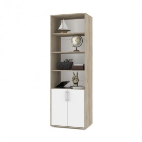 ОЛИВИЯ О21 Шкаф-стеллаж (дуб серый/белый) в Добрянке - dobryanka.ok-mebel.com | фото