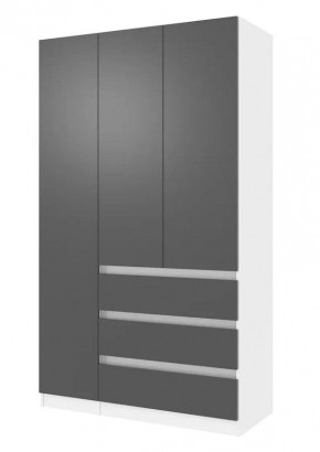 ПАРУС Шкаф 3х- ств. 1200 (белый/графит) в Добрянке - dobryanka.ok-mebel.com | фото