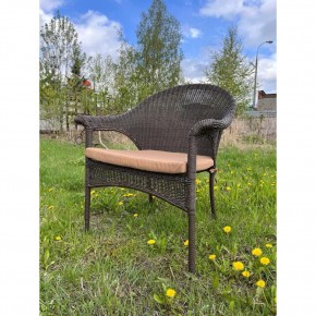 Плетеное кресло LV-140B-Brown с подушкой в комплекте в Добрянке - dobryanka.ok-mebel.com | фото 1