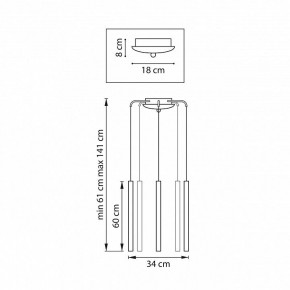 Подвесная люстра Lightstar Tubo L5T747347 в Добрянке - dobryanka.ok-mebel.com | фото 3