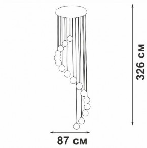 Подвесная люстра Vitaluce V2893 V2893-9/16S в Добрянке - dobryanka.ok-mebel.com | фото 4