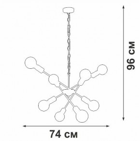 Подвесная люстра Vitaluce V4750 V4750-1/8 в Добрянке - dobryanka.ok-mebel.com | фото 2