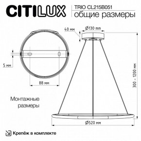 Подвесной светильник Citilux Trio CL215B051 в Добрянке - dobryanka.ok-mebel.com | фото 8