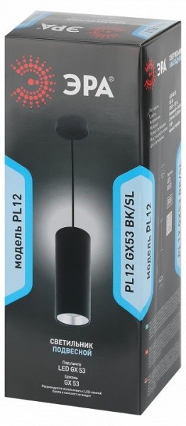 Подвесной светильник Эра  PL12 GX53 BK/SL в Добрянке - dobryanka.ok-mebel.com | фото 6