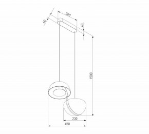 Подвесной светильник Eurosvet Emisfero 50083/2 LED золото в Добрянке - dobryanka.ok-mebel.com | фото 4