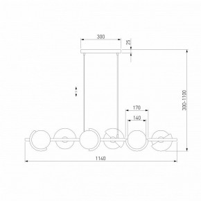 Подвесной светильник Eurosvet Moity 70149/6 черный/латунь Smart в Добрянке - dobryanka.ok-mebel.com | фото 3