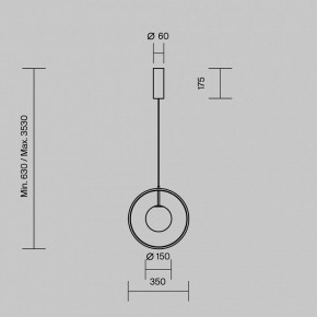 Подвесной светильник Maytoni Paparazzi MOD407PL-L12B3K1 в Добрянке - dobryanka.ok-mebel.com | фото 2