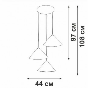 Подвесной светильник Vitaluce V3093 V3093-0/3S в Добрянке - dobryanka.ok-mebel.com | фото 2