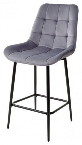 Полубарный стул ХОФМАН, цвет H-14 Серый, велюр / черный каркас H=63cm М-City в Добрянке - dobryanka.ok-mebel.com | фото