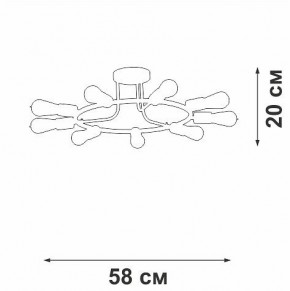 Потолочная люстра Vitaluce V3797 V3797-1/9PL в Добрянке - dobryanka.ok-mebel.com | фото 2
