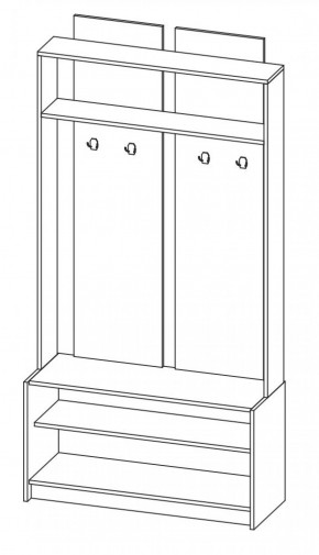 Прихожая Марица Модульная (ЯШ темный/ светлый) в Добрянке - dobryanka.ok-mebel.com | фото 4