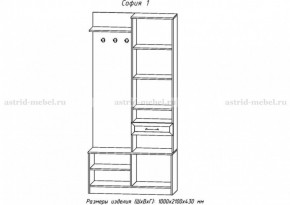 Прихожая София 1 в Добрянке - dobryanka.ok-mebel.com | фото 2