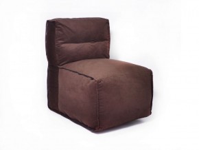 Прямое модульное бескаркасное кресло Комфорт (Шоколад велюр) в Добрянке - dobryanka.ok-mebel.com | фото