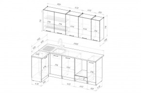 ШЕЛЛИ Кухонный гарнитур Прайм 400 (1100*2000 мм) в Добрянке - dobryanka.ok-mebel.com | фото 2