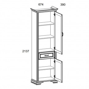 Шкаф 2D1S, MONAKO, цвет Сосна винтаж/дуб анкона в Добрянке - dobryanka.ok-mebel.com | фото 3