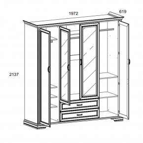 Шкаф 4D2S Z , MONAKO, цвет Сосна винтаж в Добрянке - dobryanka.ok-mebel.com | фото