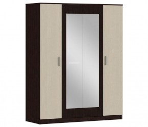 Шкаф 4х дверный с зеркалами Уют СБ-2750/1.Н (Венге/Паллада) в Добрянке - dobryanka.ok-mebel.com | фото
