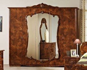 Шкаф 5-и дверный с зеркалами (20.145) Тициана (орех) в Добрянке - dobryanka.ok-mebel.com | фото 1