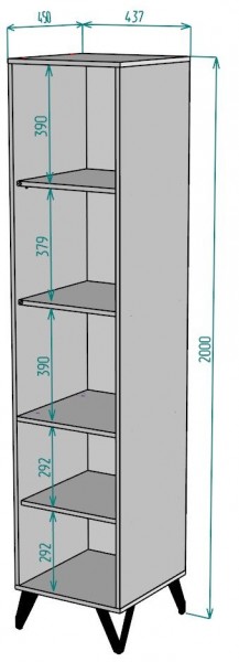 Шкаф Дельта H102 в Добрянке - dobryanka.ok-mebel.com | фото 2