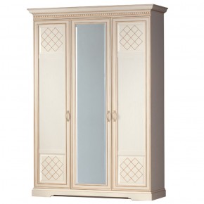 Шкаф для одежды 3-дверный №800 Парма кремовый белый в Добрянке - dobryanka.ok-mebel.com | фото
