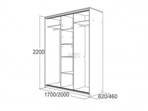 МИРАЖ 17.1 (620) 1 зеркало Шкаф для платья и белья в Добрянке - dobryanka.ok-mebel.com | фото 5