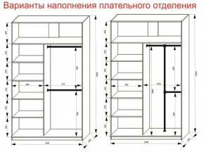 Шкаф-купе 1400 серии SOFT D8+D2+B2+PL4 (2 ящика+F обр.штанга) профиль «Графит» в Добрянке - dobryanka.ok-mebel.com | фото 7