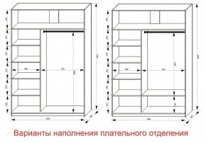 Шкаф-купе 1600 серии SOFT D1+D3+B2+PL1 (2 ящика+1штанга) профиль «Графит» в Добрянке - dobryanka.ok-mebel.com | фото 6